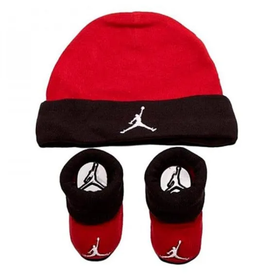 Baby Set Jordan Basic Hat and Bottie Red
